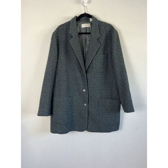 Elisabeth By Liz Claiborne Vintage Blazer Jacket Tweed Wool Women Plus Size 18 - Picture 1 of 12